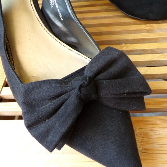 Kelly & Katie Black Bow Pointed Toe Heels / Pumps Womens Size 9.5M - Picture 5 of 10